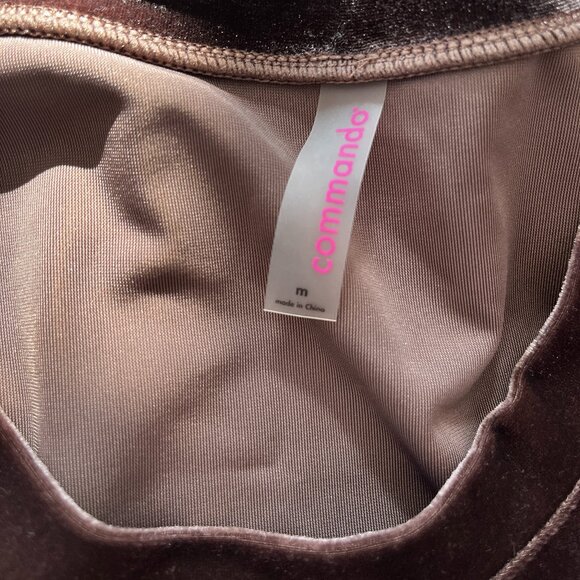 COMMANDO velvet crewneck sweatshirt in greige - Picture 5 of 8